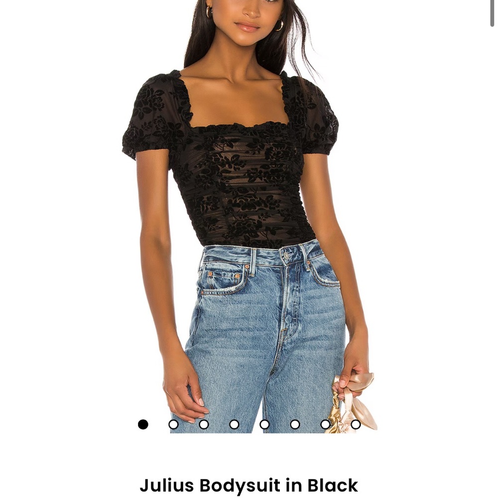 Majorelle Black Floral Bodysuit